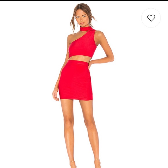 one shoulder two piece set